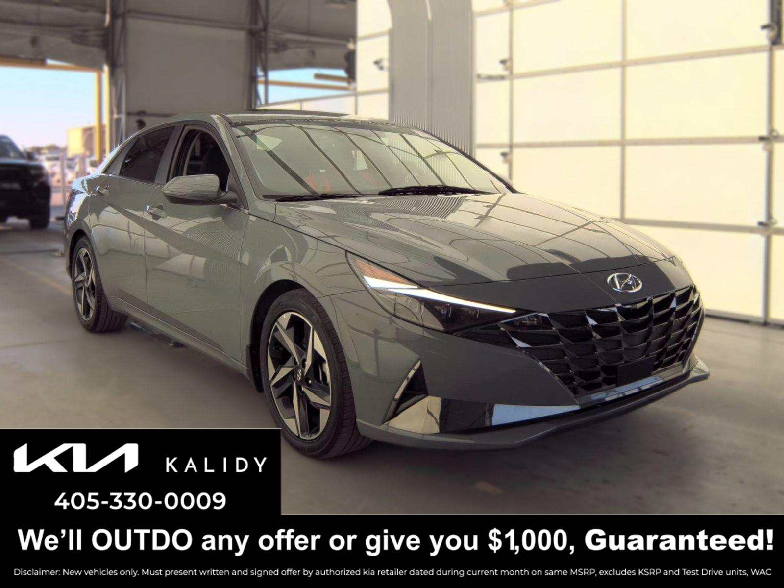 Electric Shadow 2022 Hyundai Elantra Sedan Front-Wheel Drive Continuously Variable Transmission