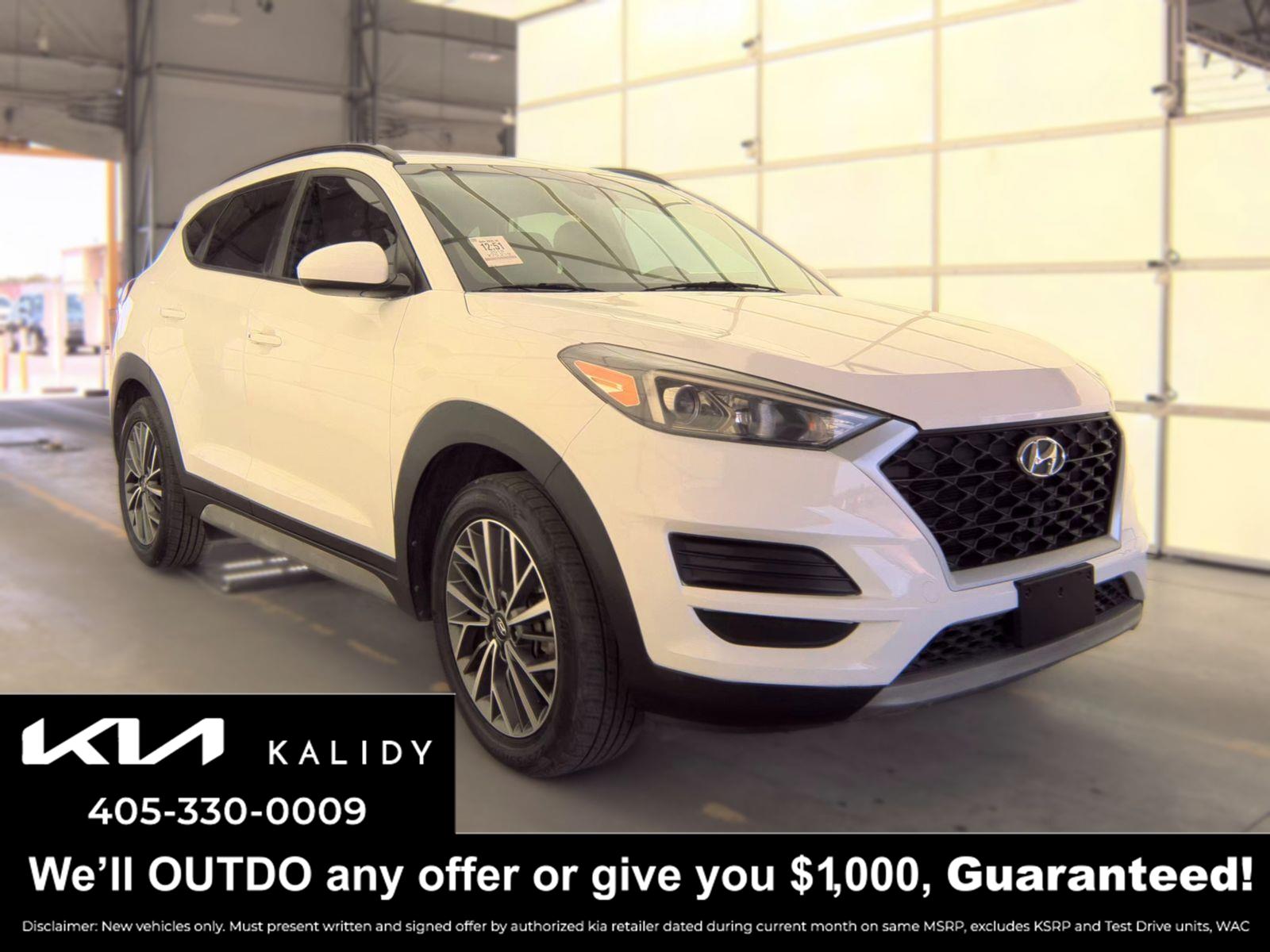 Dazzling White 2019 Hyundai Tucson SUV / Crossover Front-Wheel Drive Automatic