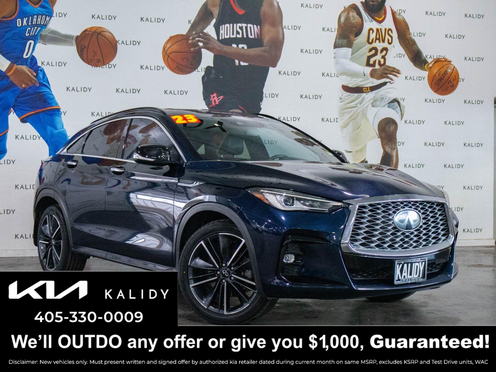 Hermosa Blue 2023 INFINITI QX55 SUV / Crossover All-Wheel Drive Continuously Variable Transmission