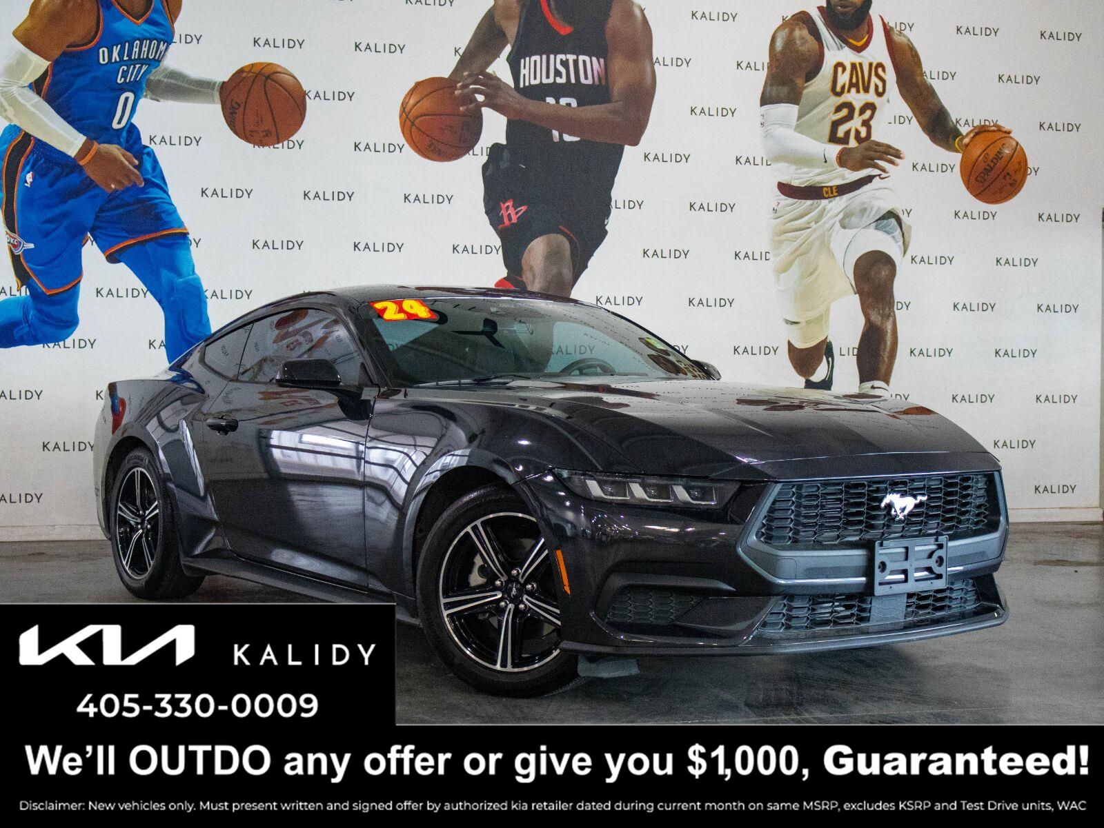 Dark Matter Gray Metallic 2024 Ford Mustang Coupe Rear-Wheel Drive Automatic
