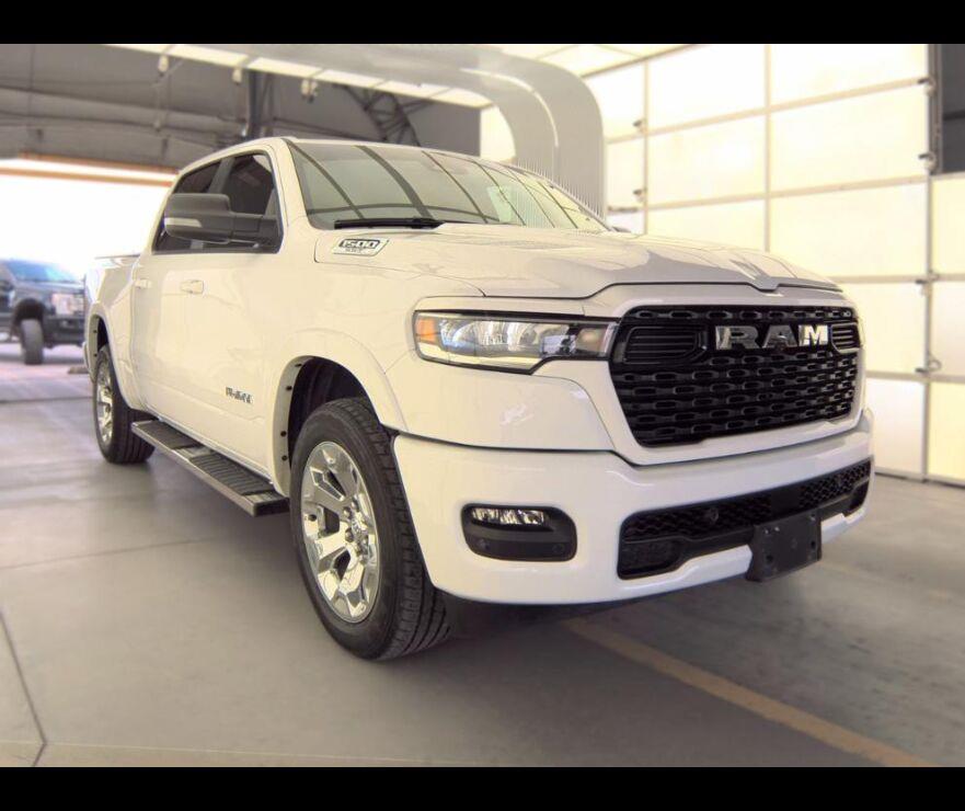 Bright White Clearcoat 2025 RAM 1500 Pickup Truck Four-Wheel Drive 8-Speed Automatic