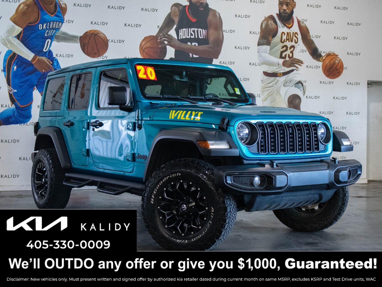 Ocean Blue Metallic Clearcoat 2020 Jeep Wrangler SUV / Crossover Four-Wheel Drive 8-Speed Automatic