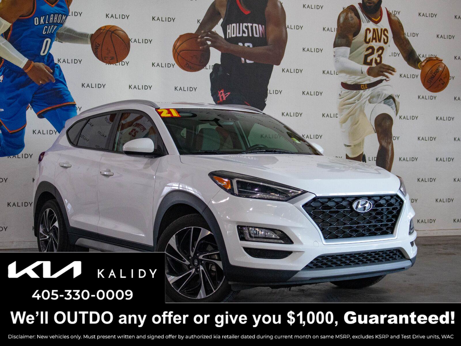 Winter White 2021 Hyundai Tucson SUV / Crossover Front-Wheel Drive Automatic