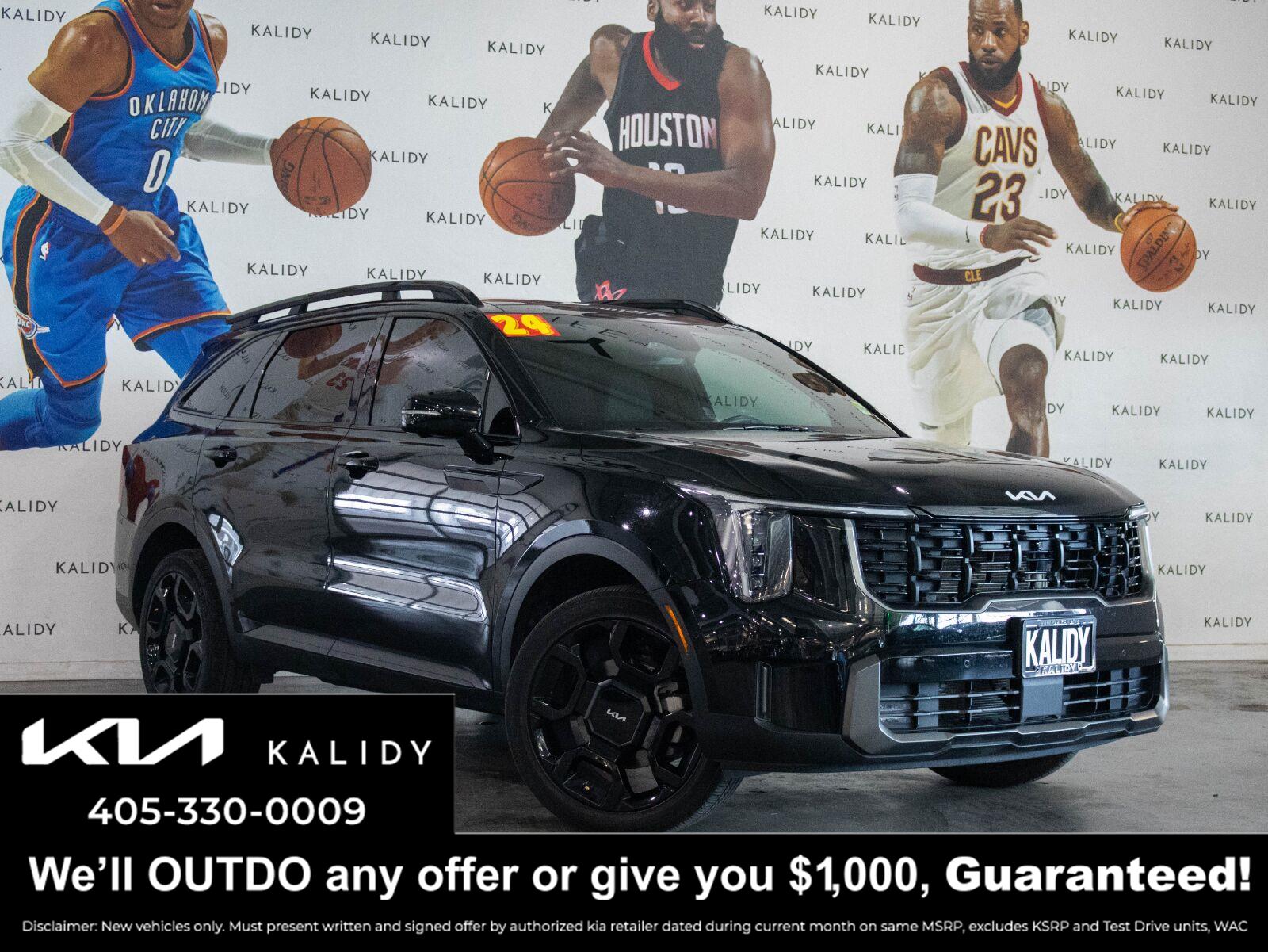 Ebony Black 2024 Kia Sorento SUV / Crossover All-Wheel Drive Automatic