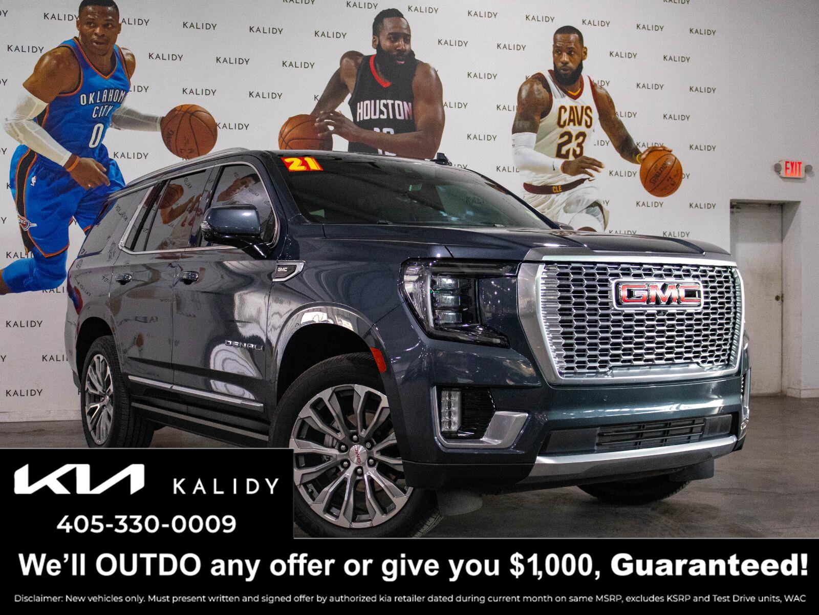 Midnight Blue Metallic 2021 GMC Yukon SUV / Crossover Four-Wheel Drive Automatic