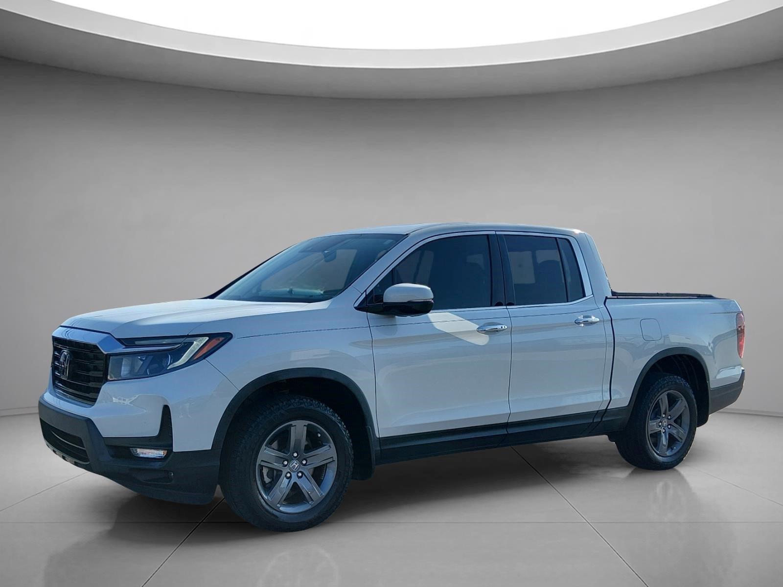 Platinum White Pearl 2022 Honda Ridgeline Pickup Truck All-Wheel Drive 9-Speed Automatic