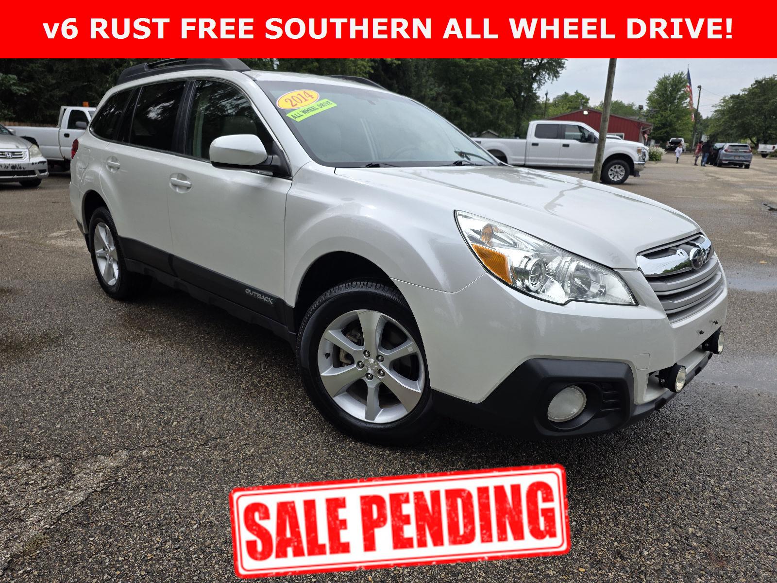 Satin White Pearl 2014 Subaru Outback Wagon All-Wheel Drive Continuously Variable Transmission