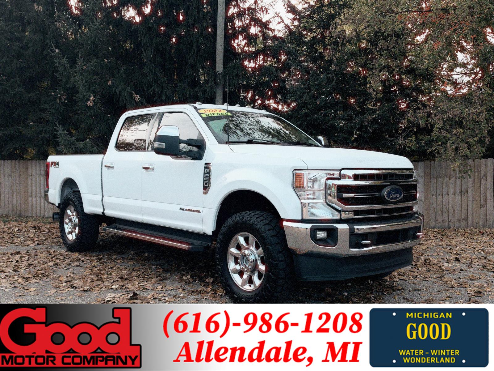 Oxford White 2021 Ford F-250 Super Duty Pickup Truck Four-Wheel Drive 6-Speed Automatic
