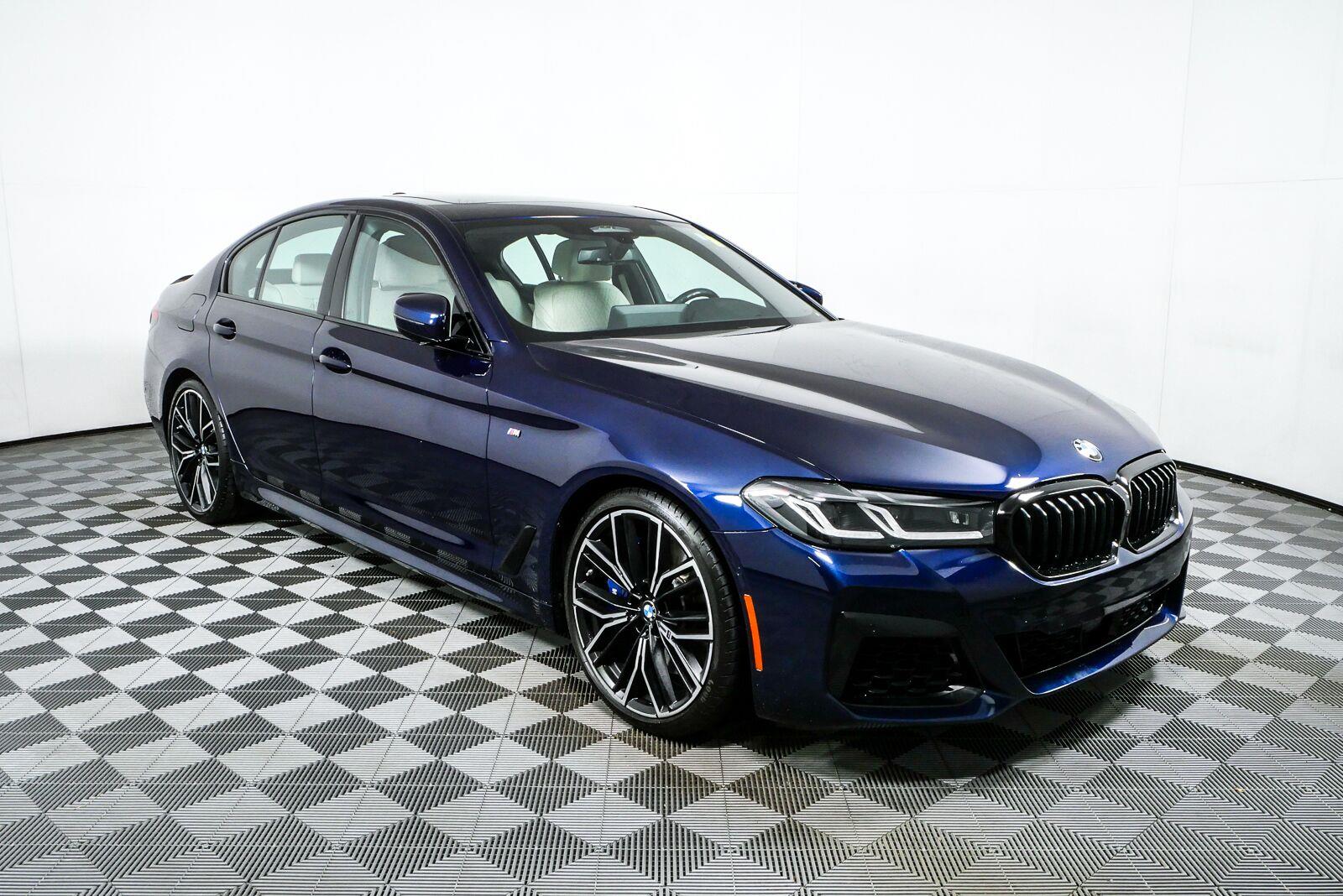 Tanzanite Blue II Metallic 2021 BMW 5 Series Sedan All-Wheel Drive Automatic