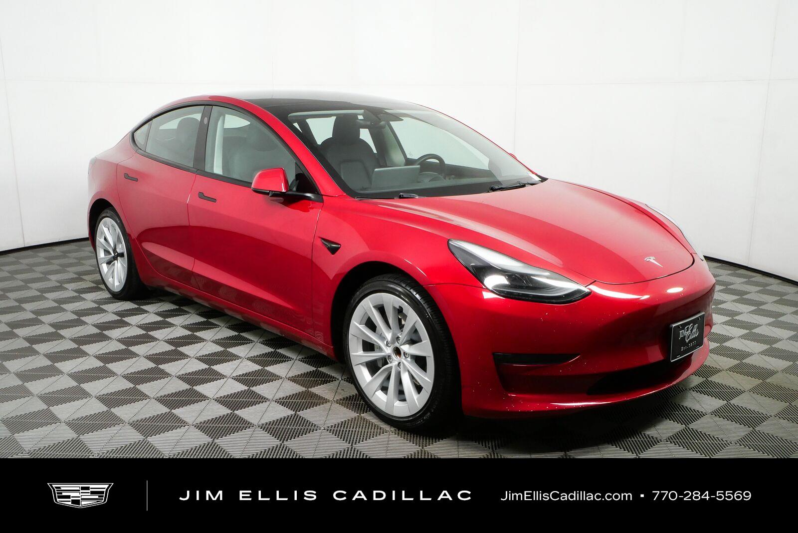 Red Multi-Coat 2023 Tesla Model 3 Sedan Rear-Wheel Drive Automatic