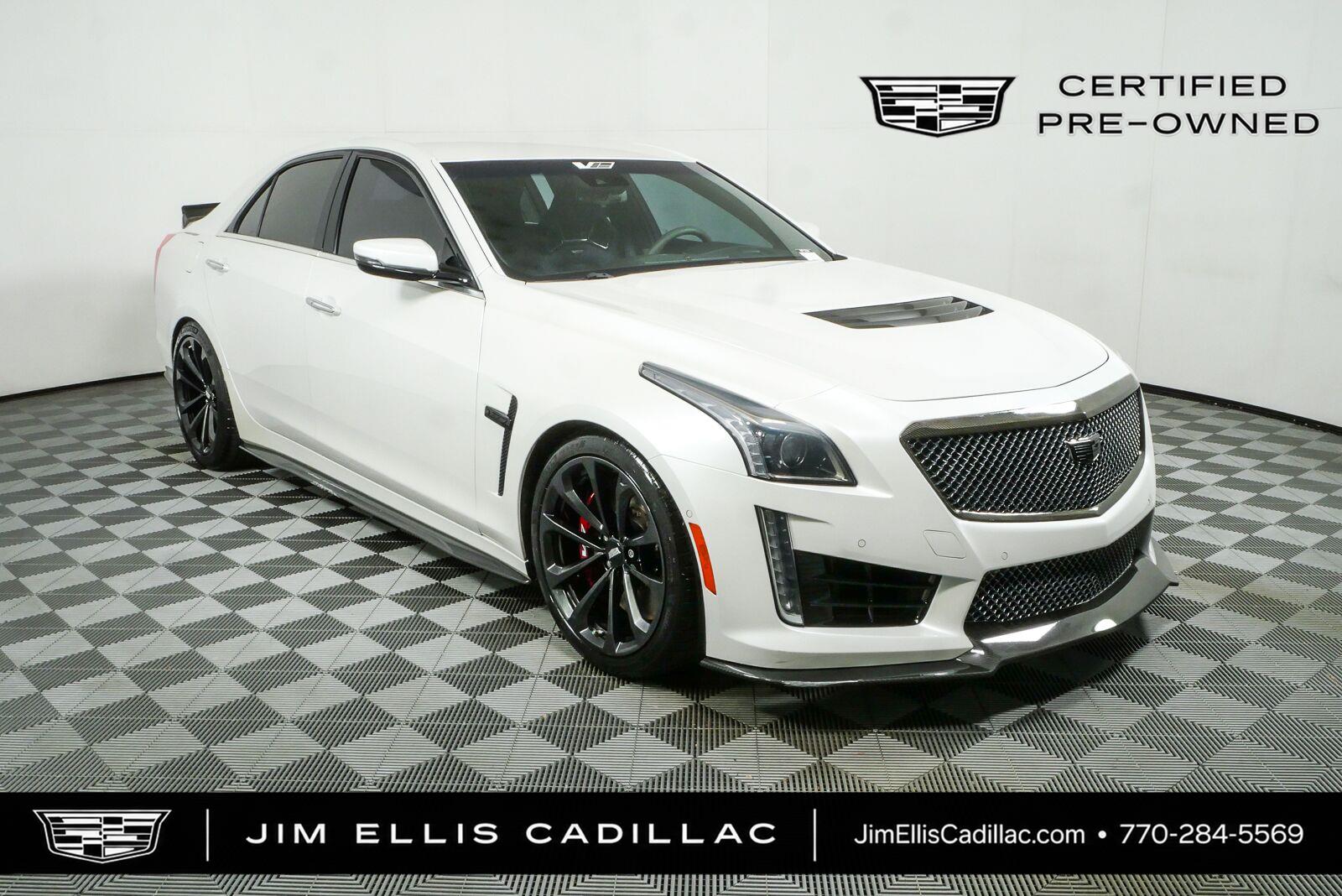 Crystal White Tricoat 2019 Cadillac CTS-V Sedan Rear-Wheel Drive 8-Speed Automatic