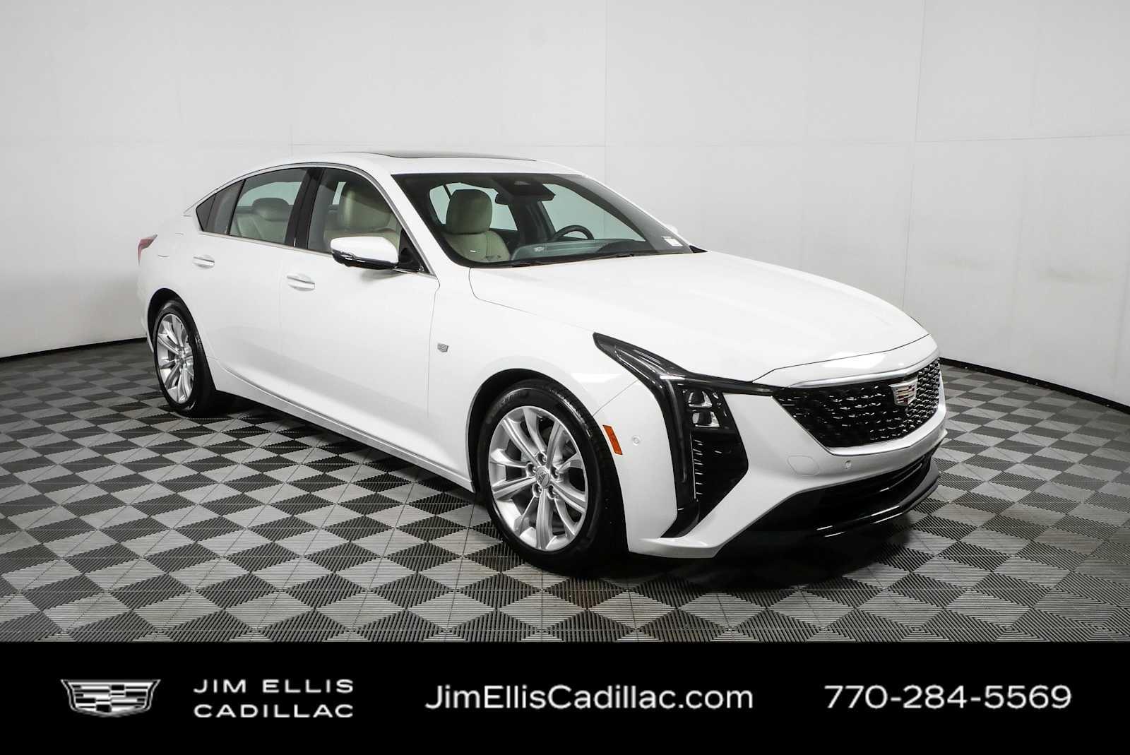 Summit White 2025 Cadillac CT5 Sedan Rear-Wheel Drive Automatic