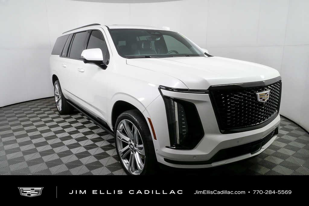 Crystal White Tricoat 2025 Cadillac Escalade ESV SUV / Crossover Four-Wheel Drive Automatic
