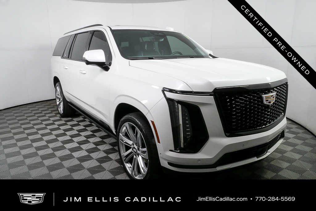 Crystal White Tricoat 2025 Cadillac Escalade ESV SUV / Crossover Four-Wheel Drive Automatic