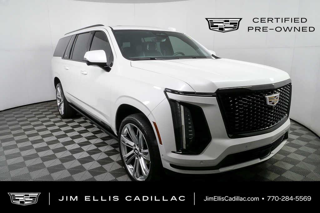 Crystal White Tricoat 2025 Cadillac Escalade ESV SUV / Crossover Four-Wheel Drive Automatic