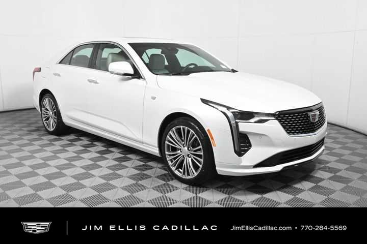 Crystal White Tricoat 2025 Cadillac CT4 Sedan Rear-Wheel Drive 8-Speed Automatic