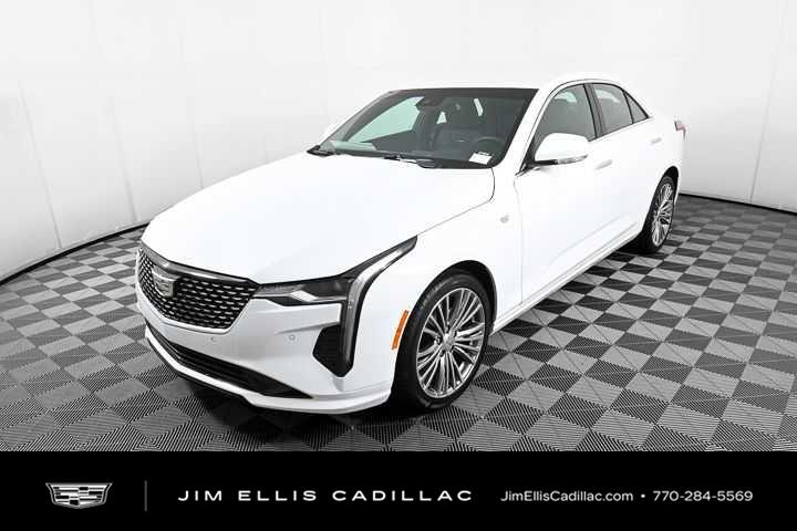 Summit White 2025 Cadillac CT4 Sedan Rear-Wheel Drive 8-Speed Automatic