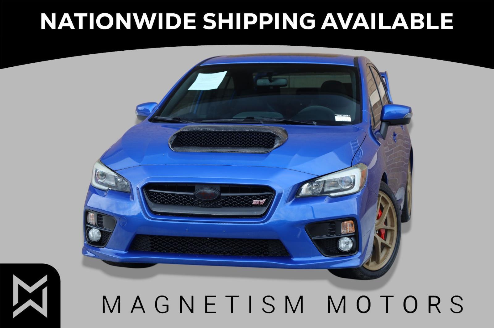 WR Blue Pearl 2015 Subaru WRX STI Limited Sedan All-Wheel Drive Manual