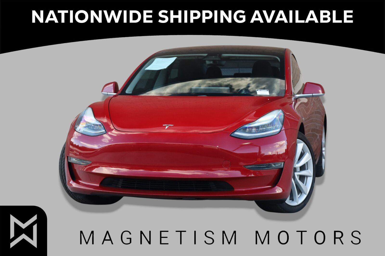 Red Multi-Coat 2018 Tesla Model 3 Sedan All-Wheel Drive Automatic