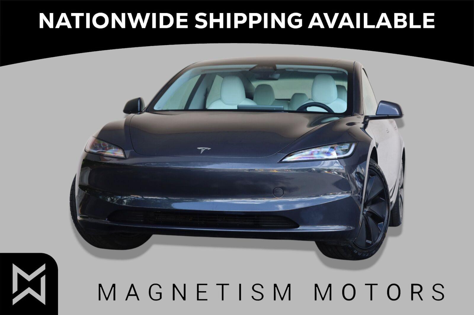 Gray (Stealth Grey) 2024 Tesla Model 3 Sedan Rear-Wheel Drive Automatic