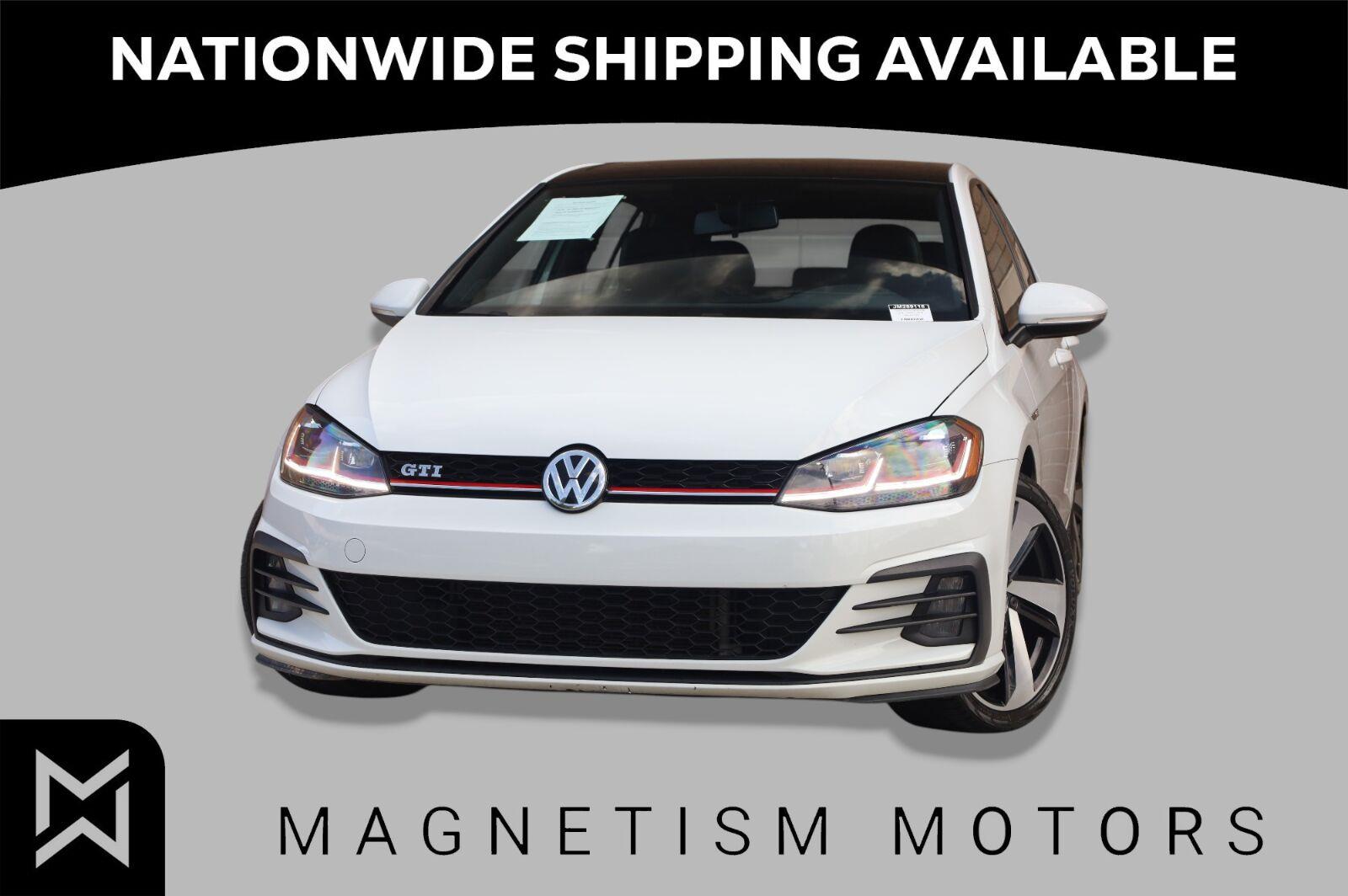 Pure White 2018 Volkswagen Golf GTI Hatchback Front-Wheel Drive Automatic