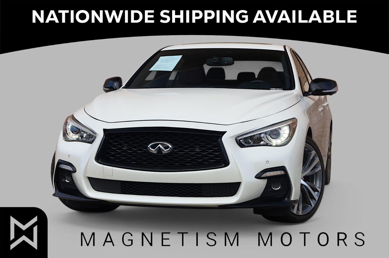 Majestic White 2023 INFINITI Q50 Sedan Rear-Wheel Drive Automatic