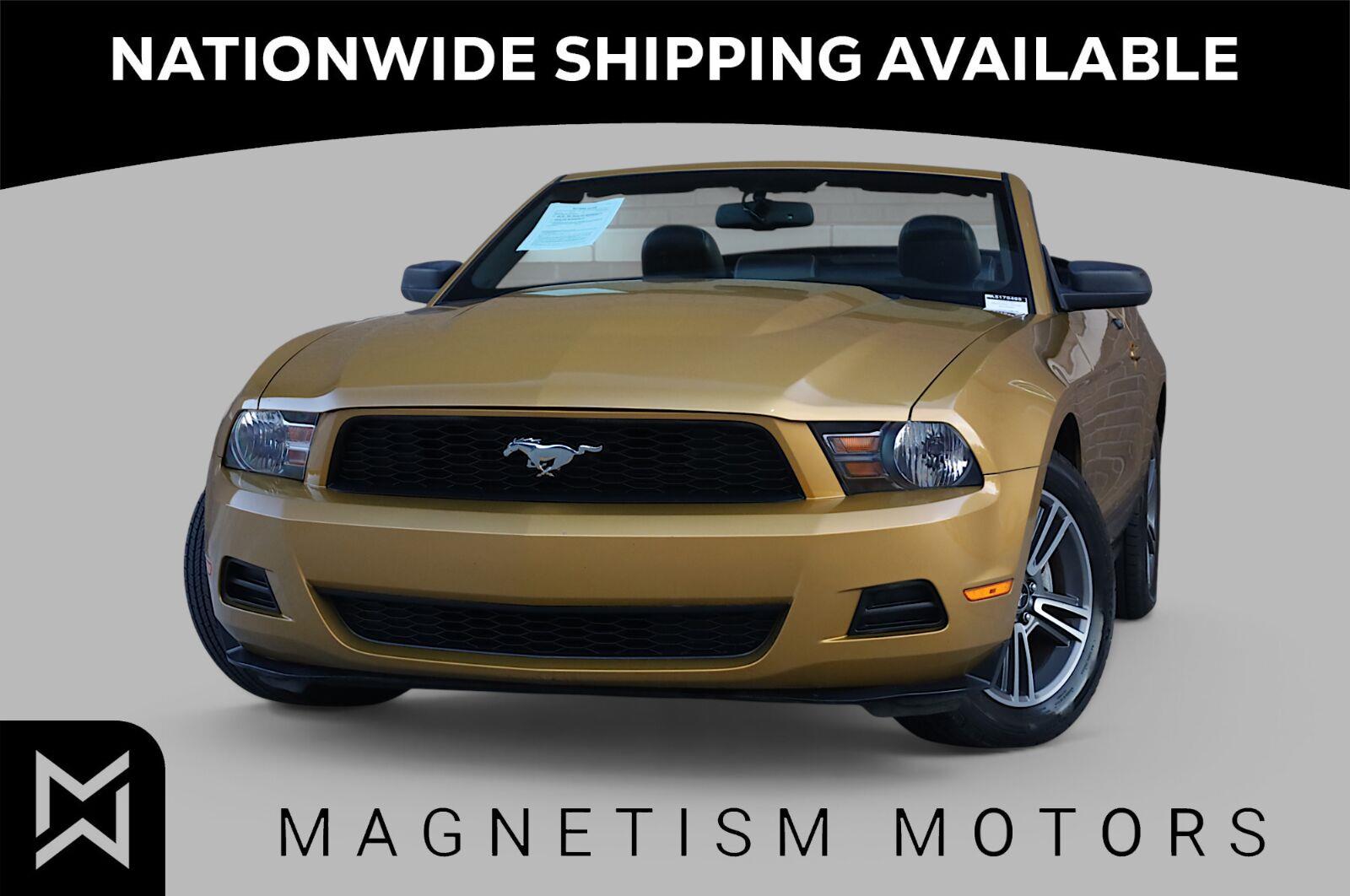 Sunset Gold Metallic 2010 Ford Mustang Convertible Rear-Wheel Drive Automatic