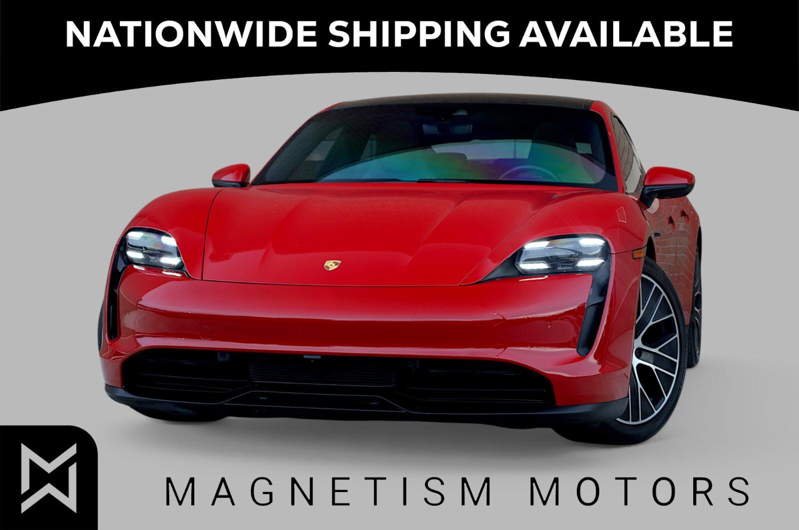 Carmine Red 2020 Porsche Taycan Sedan All-Wheel Drive Automatic