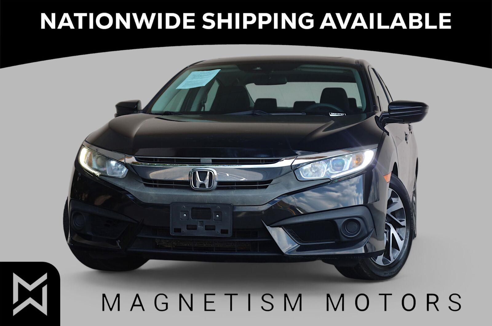 Crystal Black Pearl 2016 Honda Civic Sedan Front-Wheel Drive Automatic