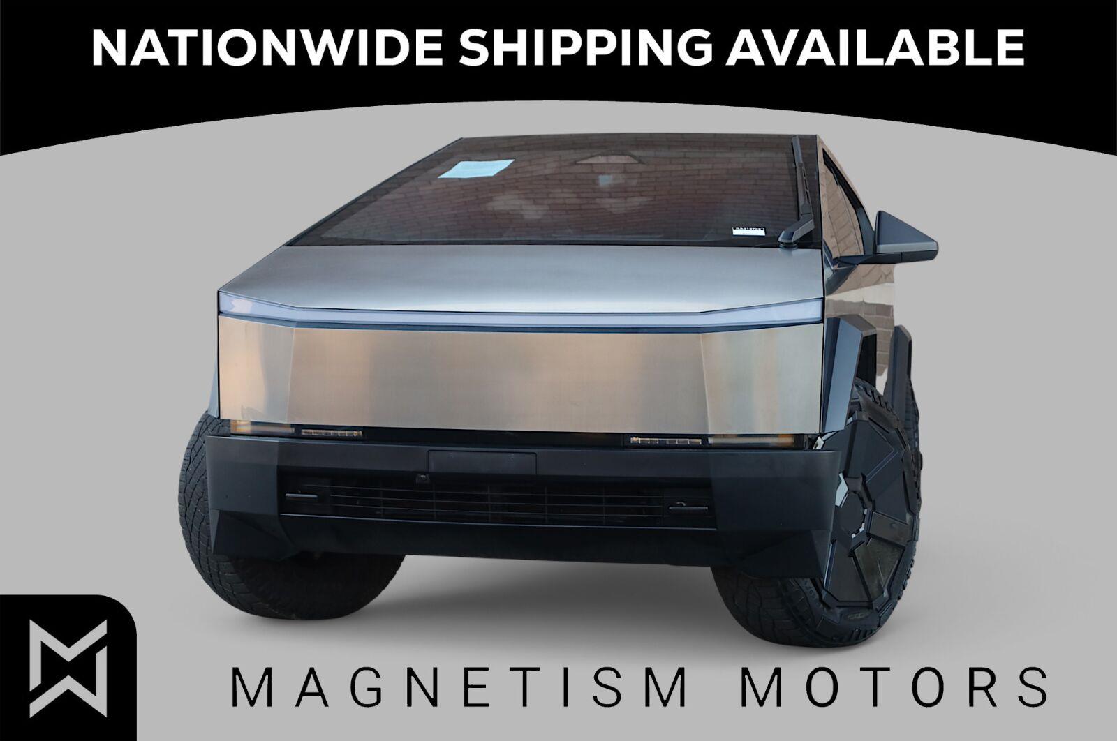 Gray (Stainless Steel) 2024 Tesla Cybertruck Pickup Truck All-Wheel Drive Automatic
