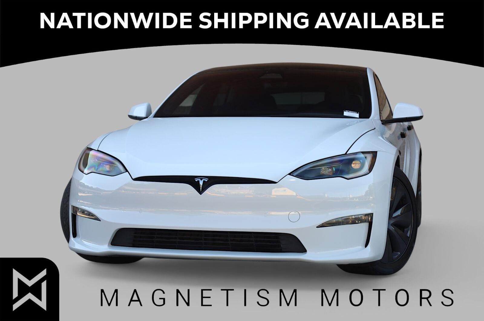 Pearl White Multi-Coat 2022 Tesla Model S Sedan All-Wheel Drive Automatic