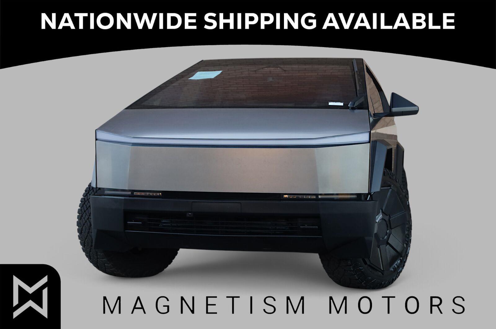 Gray (Stainless Steel) 2024 Tesla Cybertruck Pickup Truck All-Wheel Drive Automatic