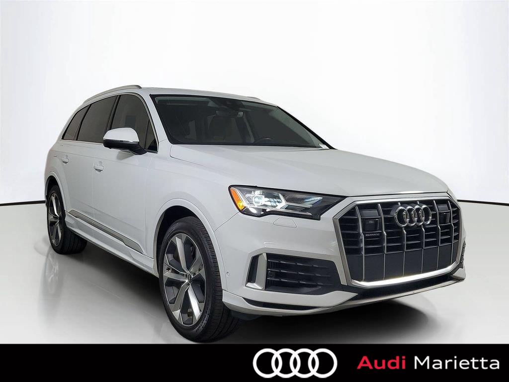 Glacier White Metallic 2021 Audi Q7 SUV / Crossover All-Wheel Drive Automatic