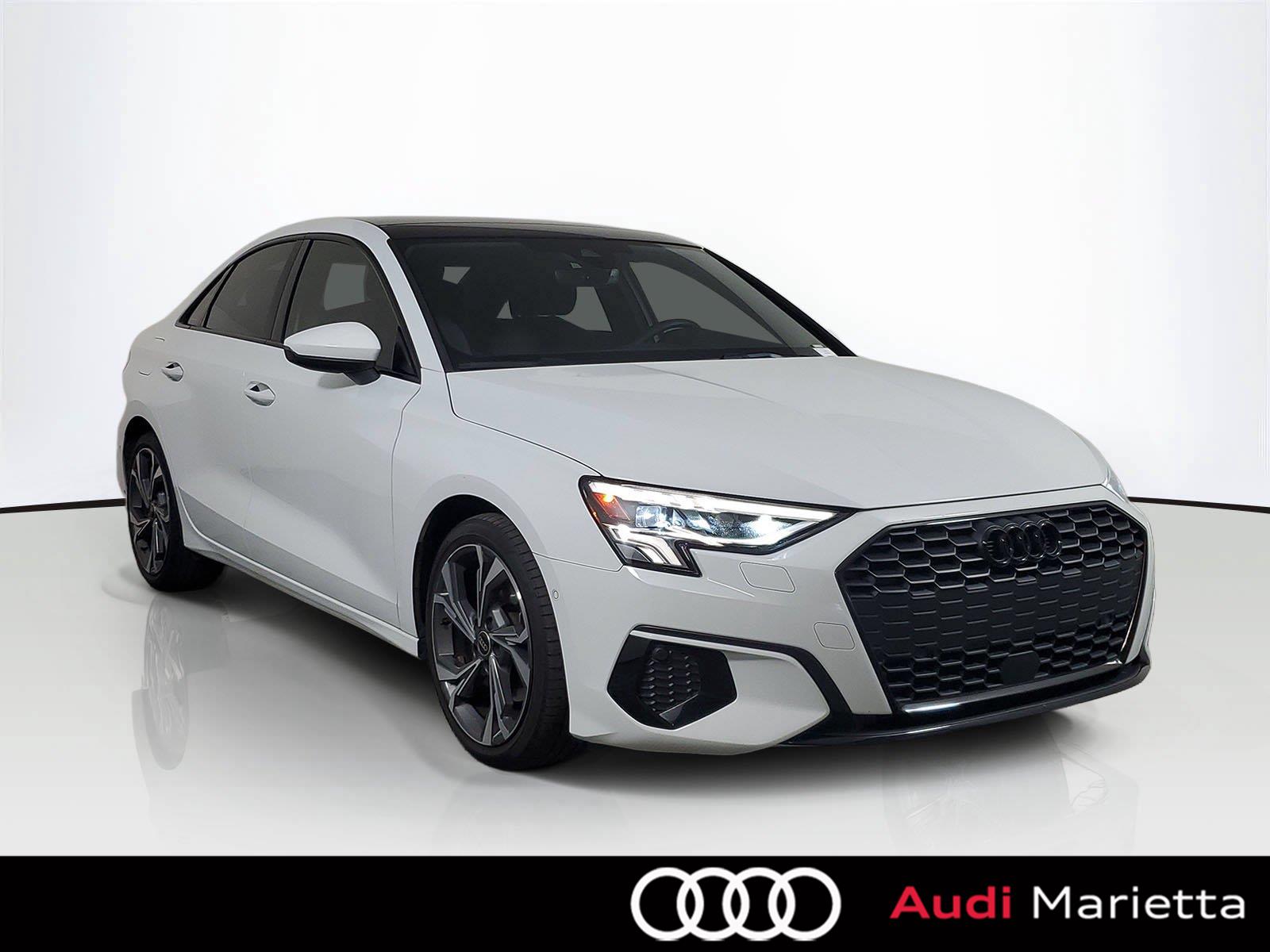 Glacier White Metallic 2023 Audi A3 Sedan Front-Wheel Drive Automatic