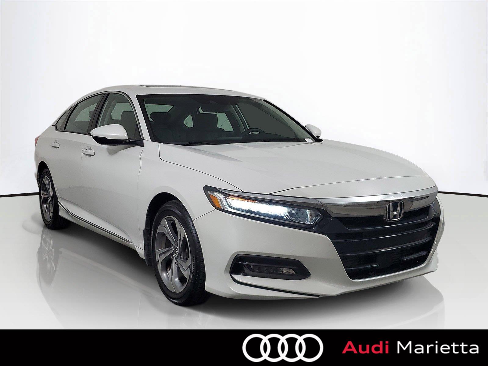 Platinum White Pearl 2018 Honda Accord Sedan Front-Wheel Drive Continuously Variable Transmission