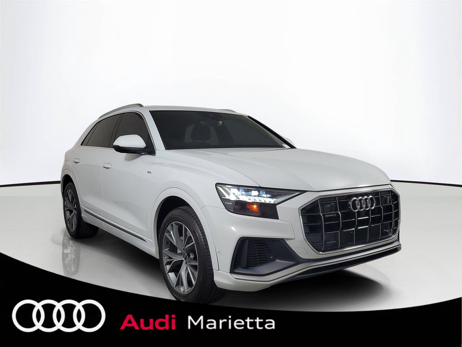 Glacier White Metallic 2021 Audi Q8 SUV / Crossover All-Wheel Drive Automatic