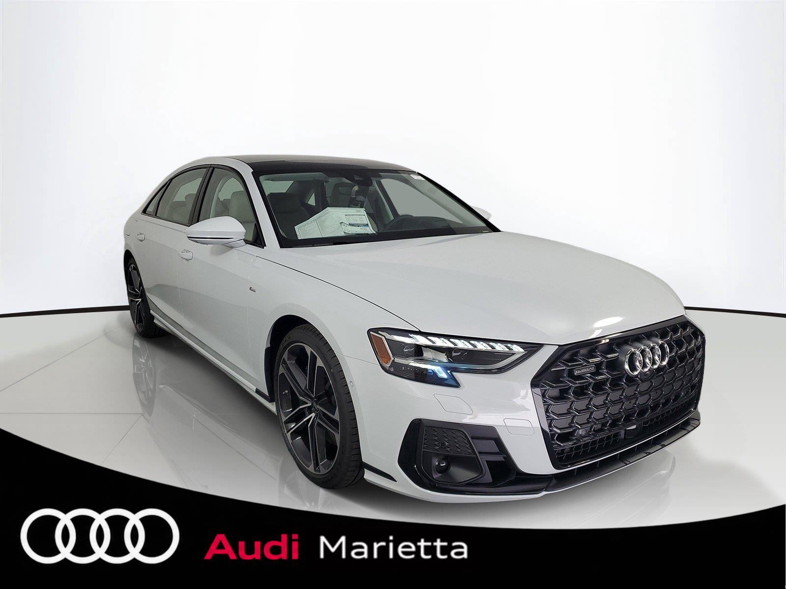 Glacier White Metallic 2027 Audi A8 Sedan All-Wheel Drive Automatic