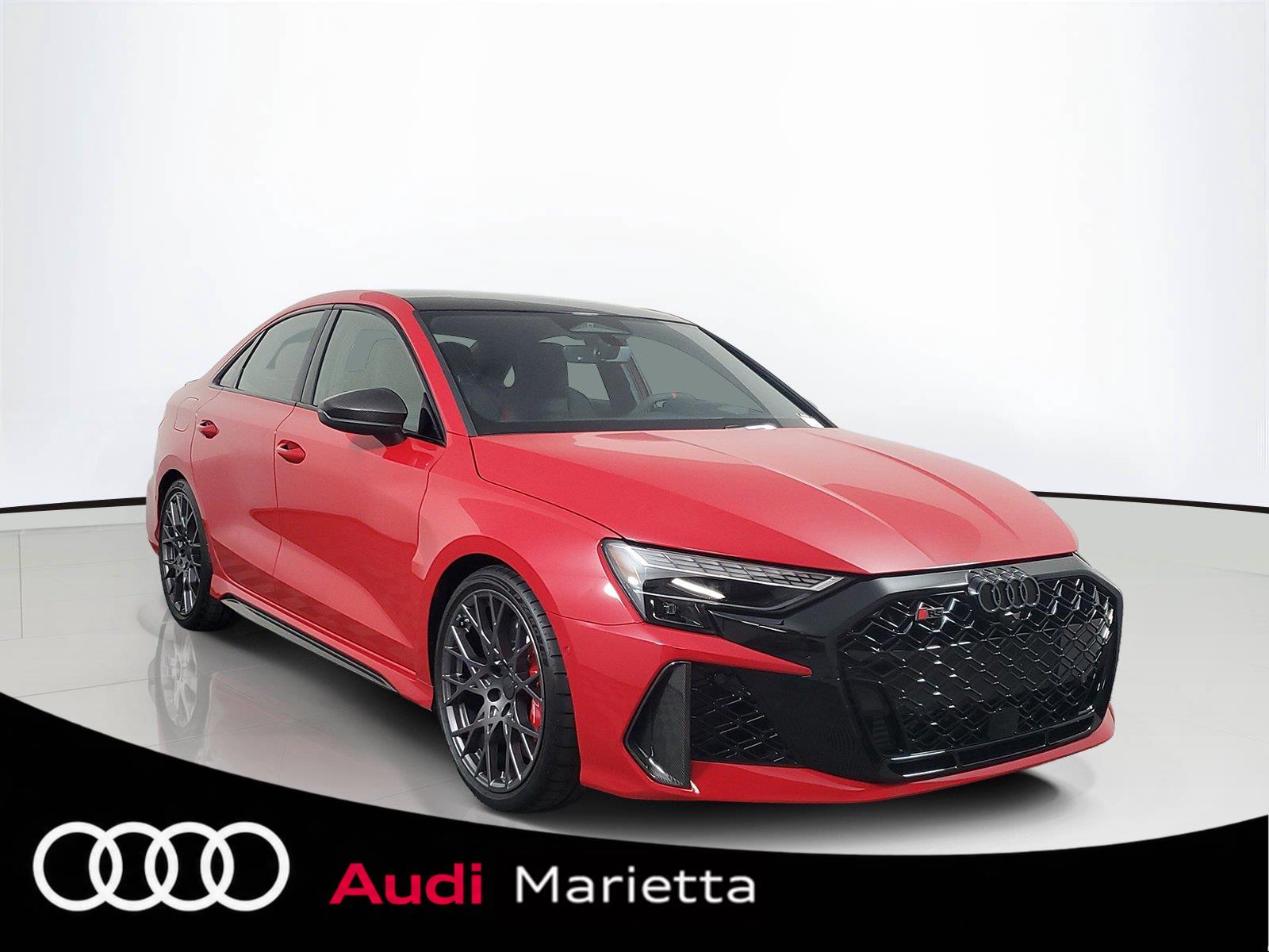 Progressive Red Metallic 2026 Audi RS 3 Sedan All-Wheel Drive Automatic
