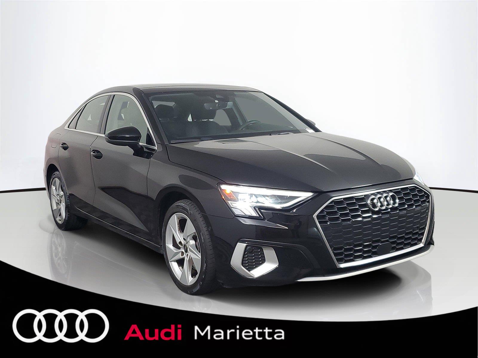 Brilliant Black 2024 Audi A3 Sedan Front-Wheel Drive Automatic
