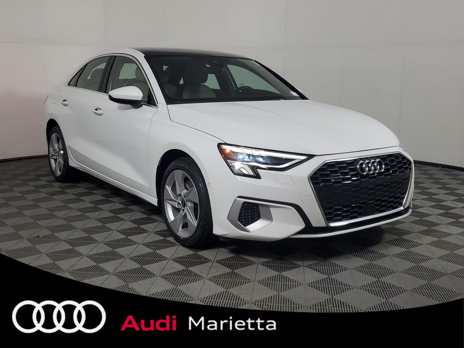 Ibis White 2023 Audi A3 Sedan All-Wheel Drive Automatic