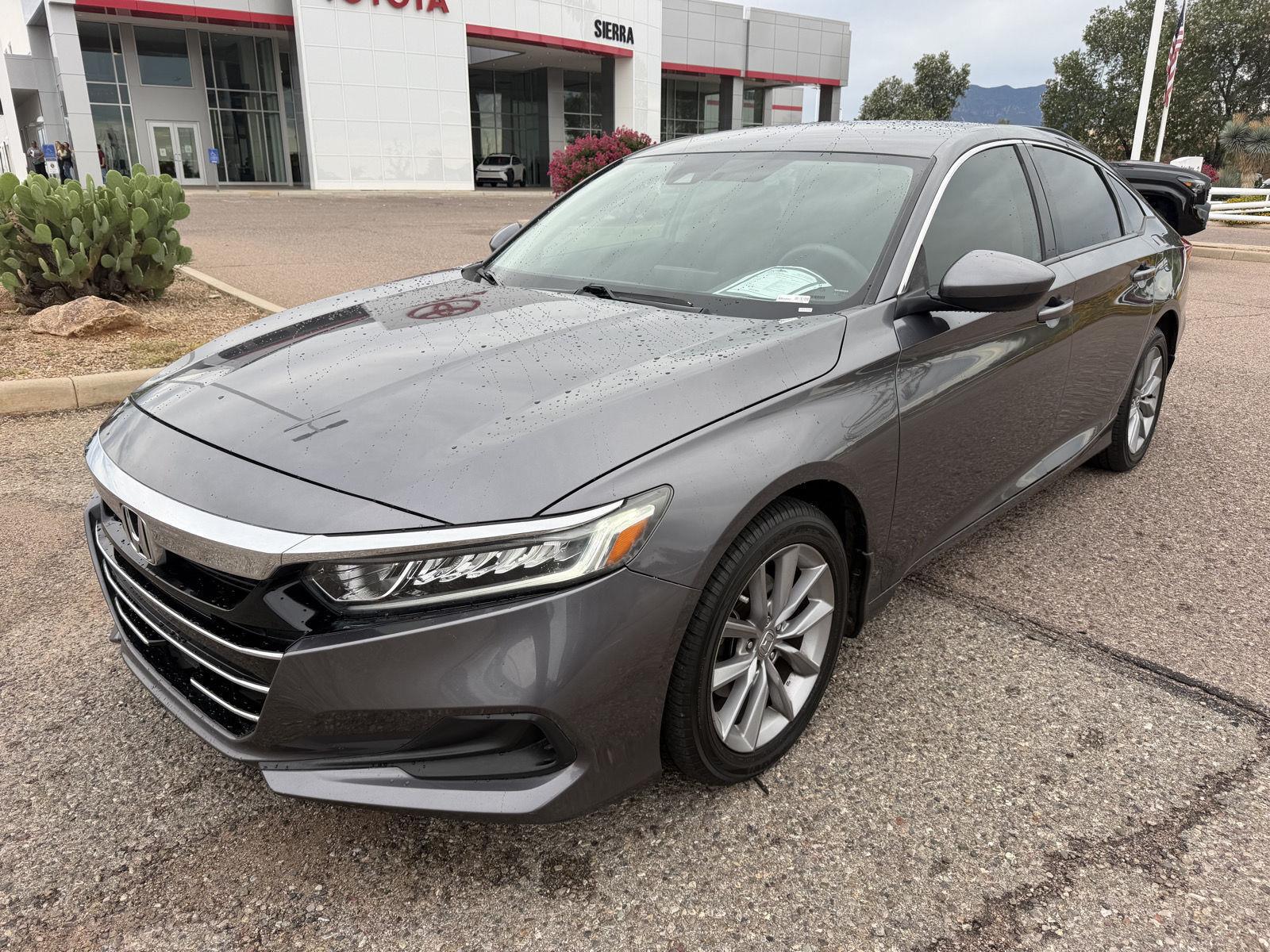 Gray (Modern Steel Metallic) 2021 Honda Accord Sedan Front-Wheel Drive Continuously Variable Transmission