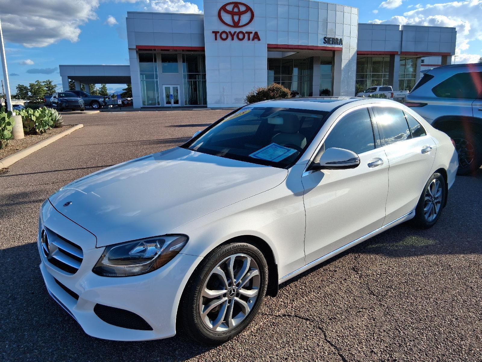 Polar White 2018 Mercedes-Benz C-Class Sedan Rear-Wheel Drive Automatic