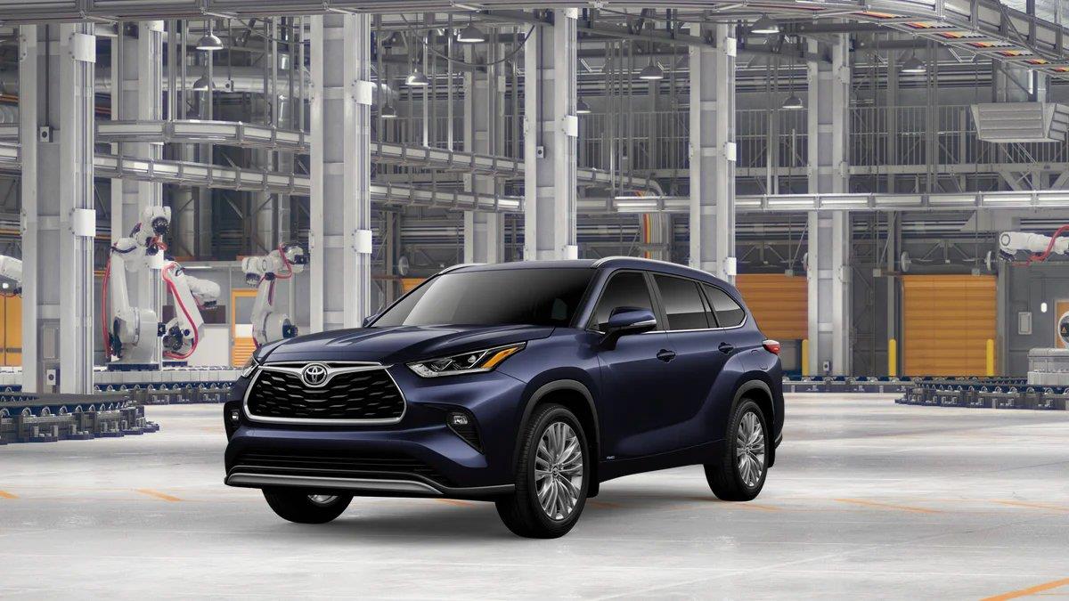 Blue 2026 Toyota Highlander Hybrid SUV / Crossover All-Wheel Drive