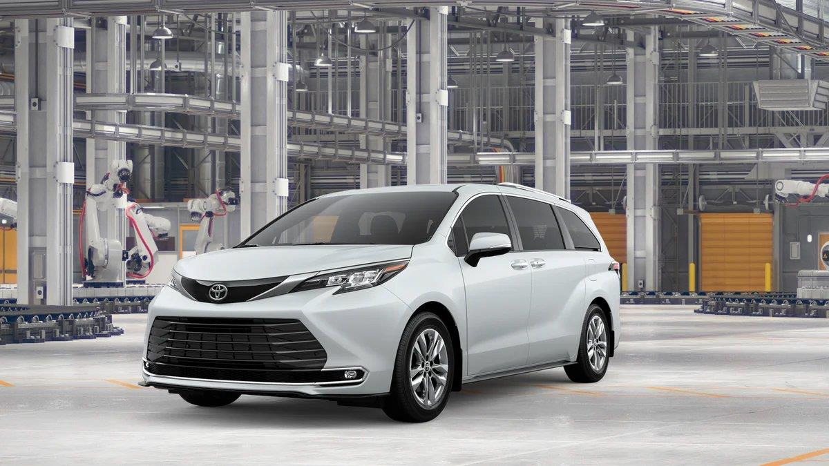 White 2026 Toyota Sienna Minivan Front-Wheel Drive