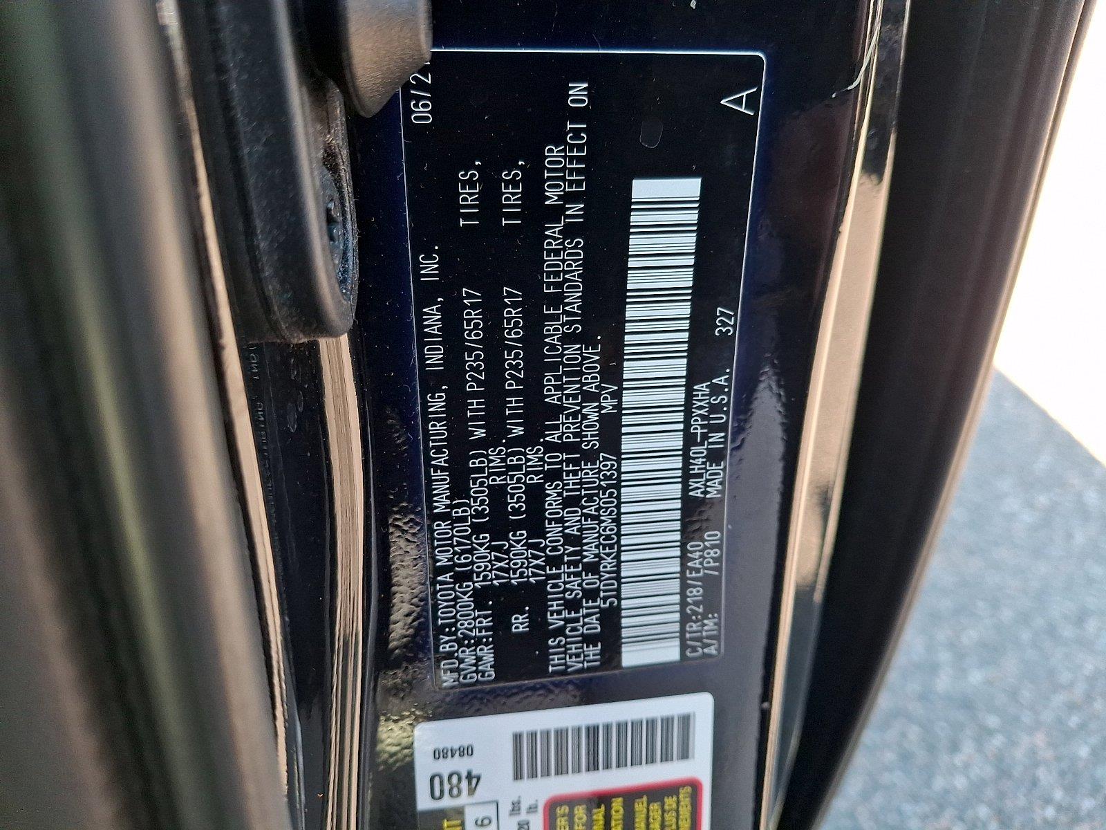 Used 2021 Toyota Sienna Van