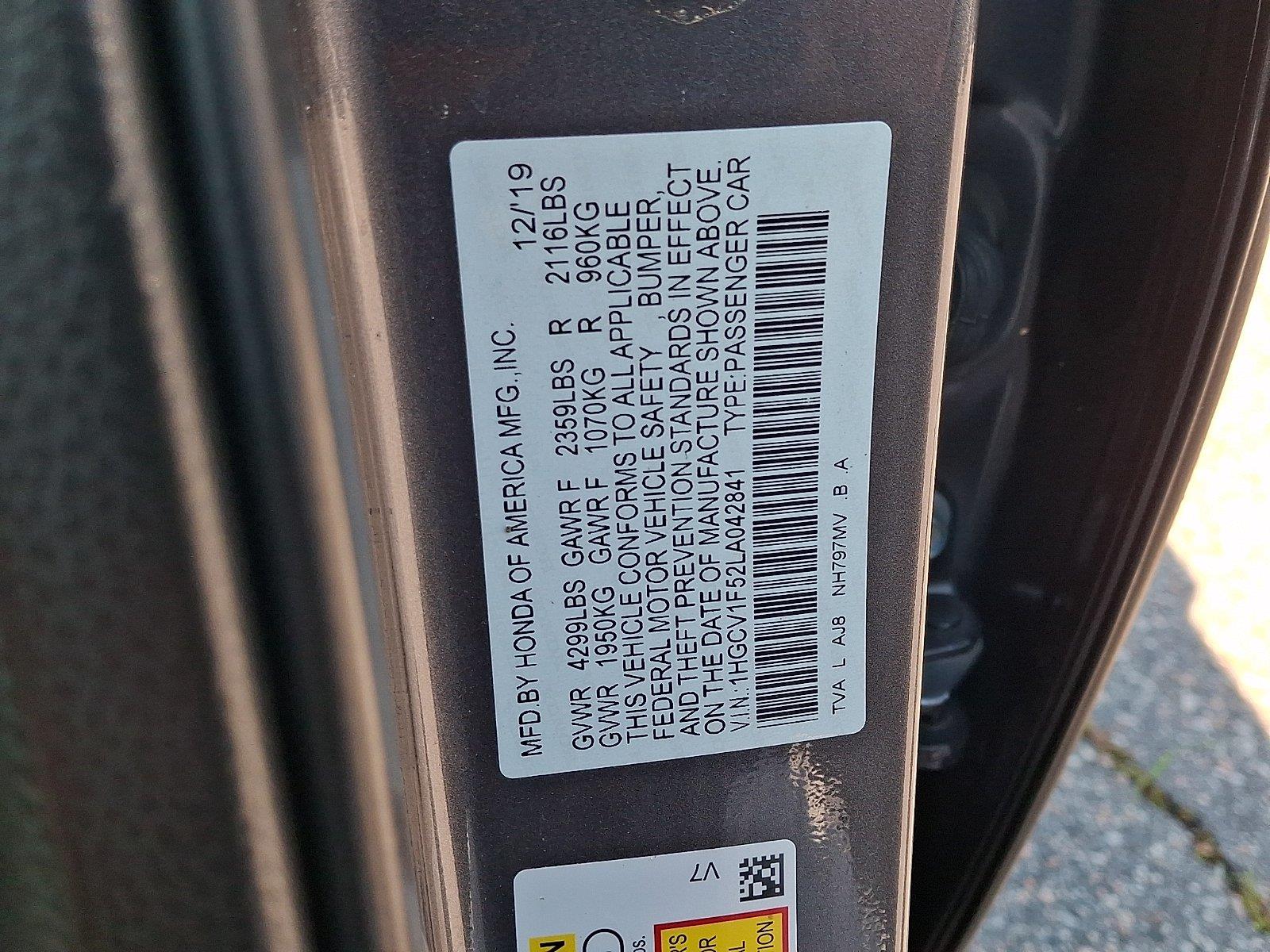 Used 2020 Honda Accord Sedan