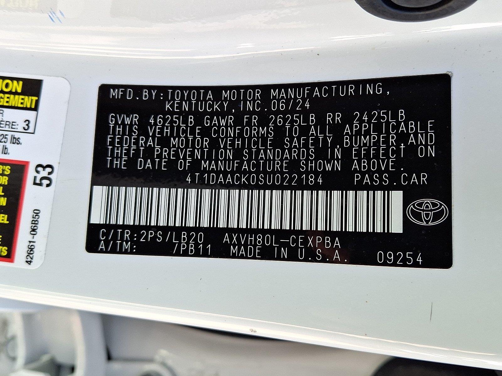 Used 2025 Toyota Camry Sedan