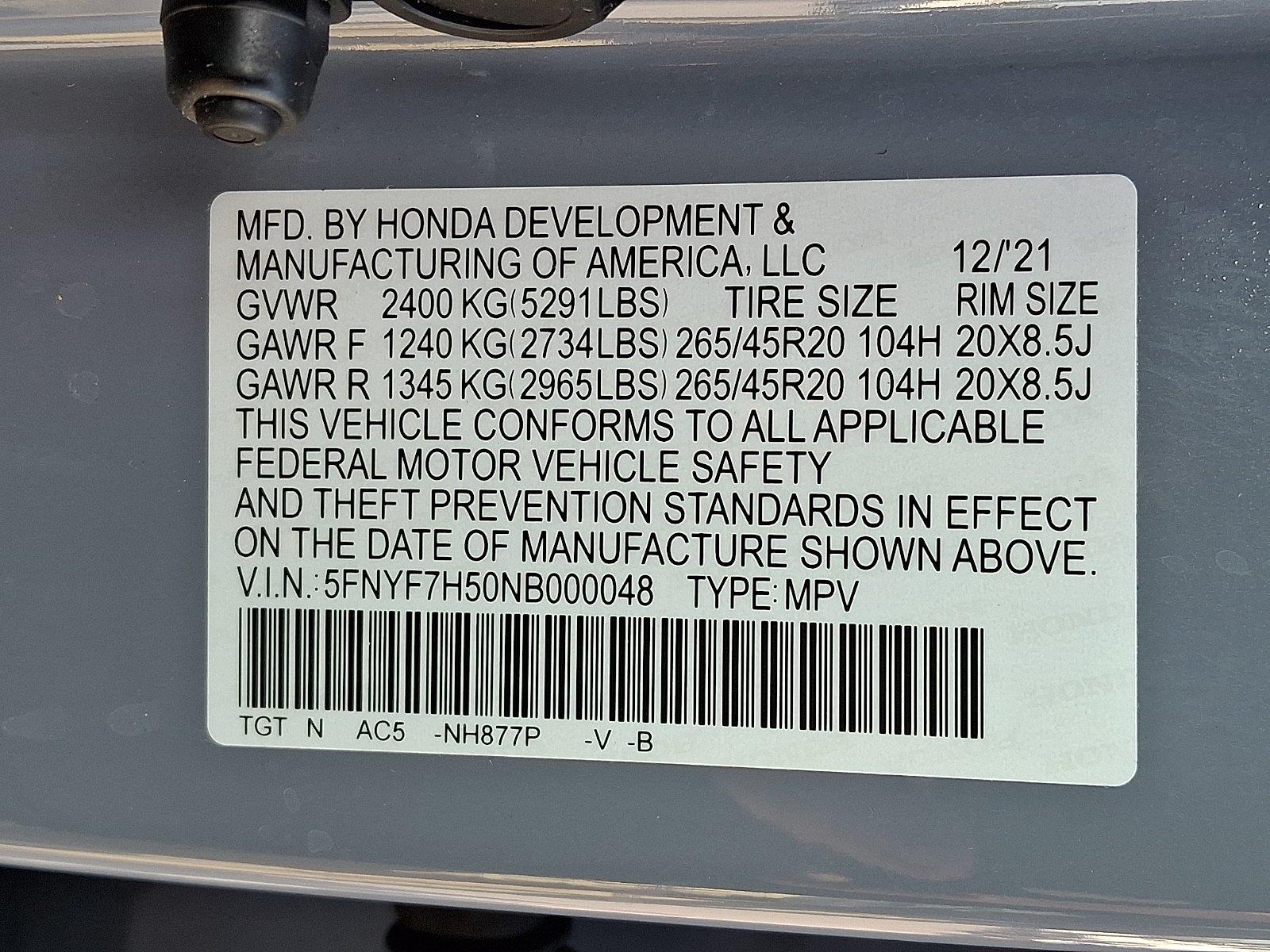 Used 2022 Honda Passport SUV