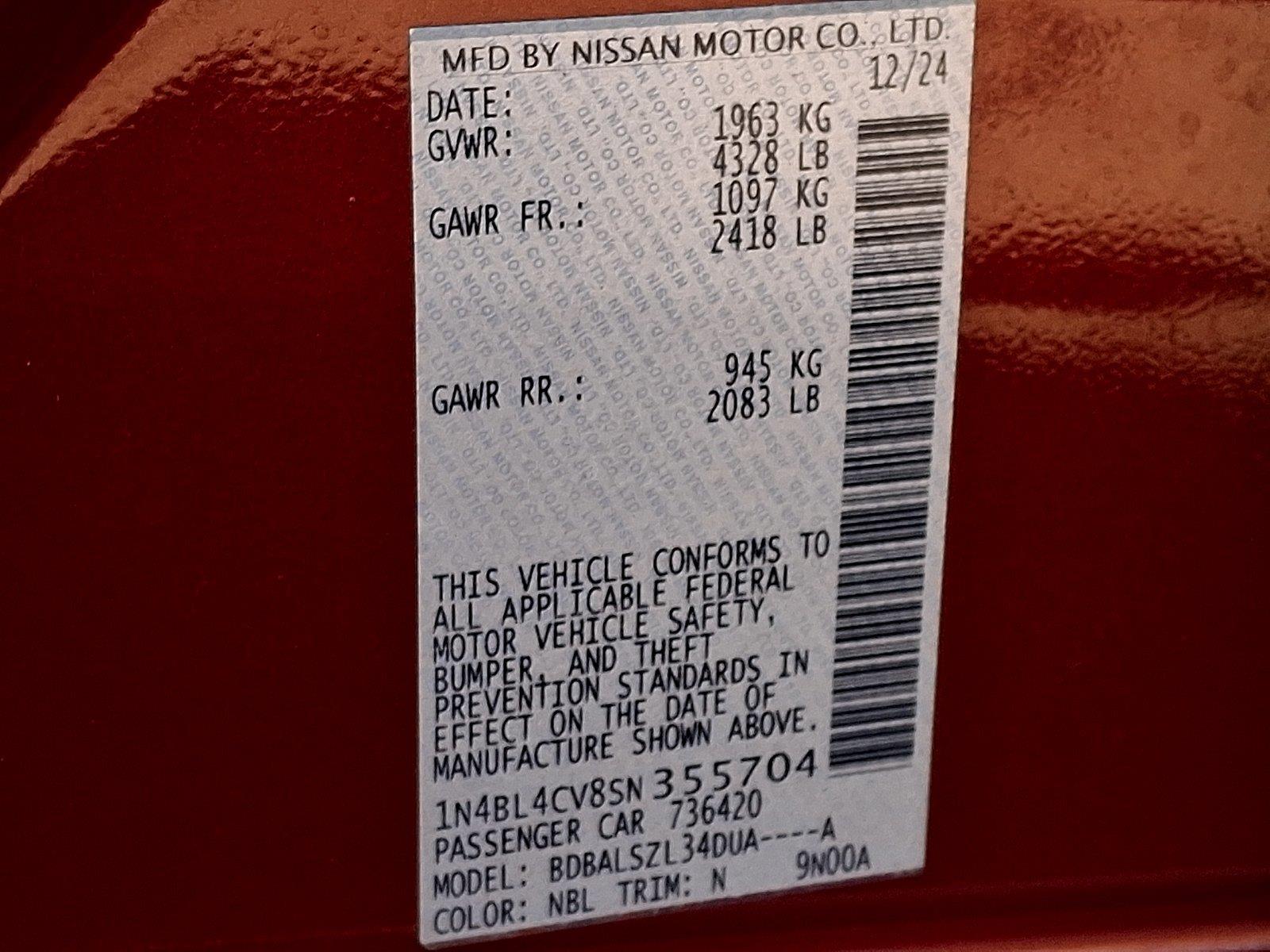 Used 2025 Nissan Altima Sedan