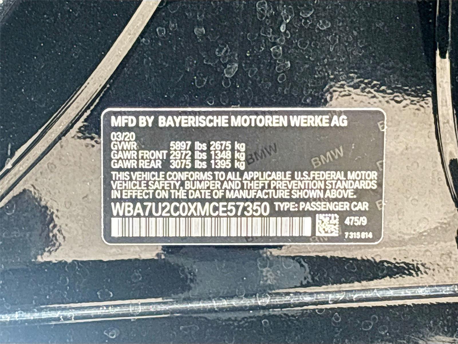 2021 BMW 7 Series 750i xDrive